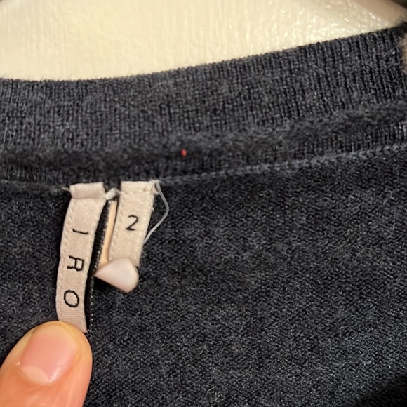 IRO Dark Gray Crew neck Sweater size 2 - Picture 3 of 8